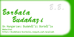 borbala budahazi business card